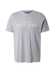TOMMY HILFIGER T-Shirt graumeliert/weiß