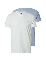 Tommy Jeans T-Shirt hellblau/weiß