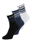 BOSS Freizeitsocken 3P QS Rib Stripe CC mit BOSS Logo navy/taubenblau/schwarz/wei