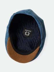 Brixton Schiebermütze blaues Denim / Karamell