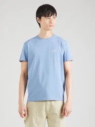 Tommy Jeans T-Shirt TJM REG SIGNATURE TEE EXT taubenblau/weiß