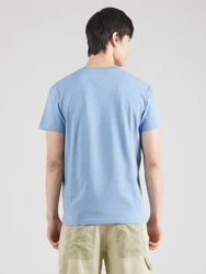 Tommy Jeans T-Shirt TJM REG SIGNATURE TEE EXT taubenblau/weiß