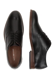 Tommy Hilfiger Schnürschuh HILFIGER THUNIT LEATHER SHOE schwarz