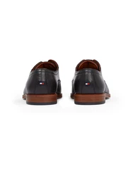 Tommy Hilfiger Schnürschuh HILFIGER THUNIT LEATHER SHOE schwarz