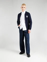 HUGO Strickjacke Solouh navy/weiß