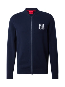 HUGO Strickjacke Solouh navy/weiß HUGO Strickjacke Solouh navy/weiß
