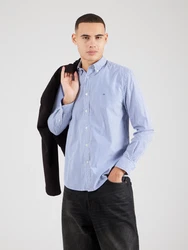 TOMMY HILFIGER Hemd FLEX POPLIN CLASSIC STP RF SHIRT enzian/weiß