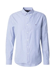 TOMMY HILFIGER Hemd FLEX POPLIN CLASSIC STP RF SHIRT enzian/weiß