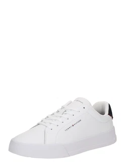 TOMMY HILFIGER Sneaker 'Court Ess' Weiß/Creme/Weiß/Creme/Weiß/Creme/Weiß/Creme/Weiß/Creme/Weiß/Creme/Weiß/Creme/Weiß/Creme/Weiß/Creme/Weiß/Creme/Weiß/Creme/Dunkelblau