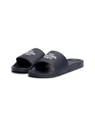 Tommy Hilfiger Pantolette EMBROID HILFIGER 85 POOL SLIDE navy/weiß