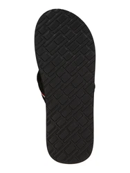 Zehentrenner TOMMY HILFIGER WEB BEACH SANDAL rot/schwarz/weiß