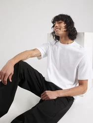 SELECTED HOMME T-Shirt SLHOscar SLHLOOSEOSCAR weiß