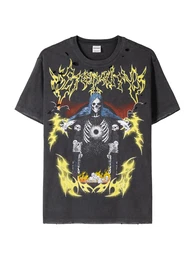T-Shirt blau / gelb / anthrazit / hellgrau