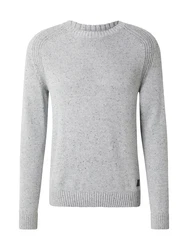 s.Oliver Pullover Rundhals hellgrau