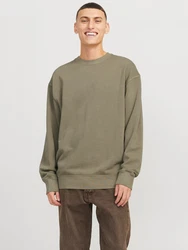 JACK & JONES Sweatshirt 'JJECharge' grau/beige