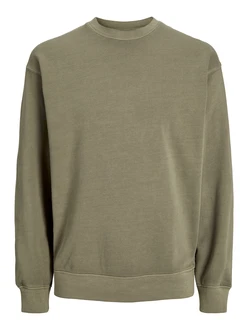 JACK & JONES Sweatshirt 'JJECharge' grau/beige JACK & JONES Sweatshirt 'JJECharge' grau/beige