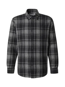 SELECTED HOMME Hemd SLHOwen grau/schwarz