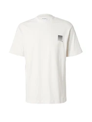 SELECTED HOMME T-Shirt SLHSAXON/SLHRELAXSAXON schwarz / naturwei