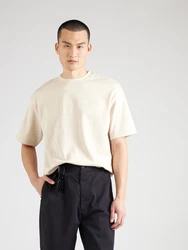 SELECTED HOMME T-Shirt SLHOscar SLHLOOSEOSCAR greige/schwarz/wei