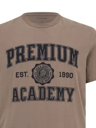 Jack & Jones Plus T-Shirt 'JPRBLUJADON' hellbraun/schwarz
