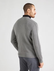 s.Oliver Strickpullover mit Nahtdetails und Logo grau