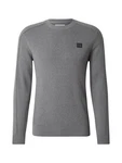 s.Oliver Strickpullover mit Nahtdetails und Logo grau