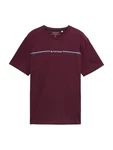 TOM TAILOR T-Shirt (OCS) grn/bordeaux TOM TAILOR T-Shirt (OCS) grn/bordeaux
