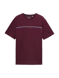 TOM TAILOR T-Shirt (OCS) grn/bordeaux