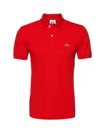 Poloshirt rot / weiß / grasgrün