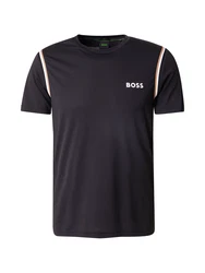 BOSS Sportshirt 'TOC' kitt/schwarz/weiß