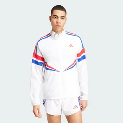adidas Performance Laufjacke Adizero Retro blau / rot / weiß
