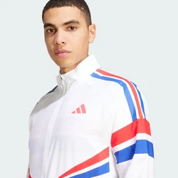 adidas Performance Laufjacke Adizero Retro blau / rot / weiß