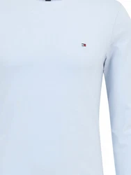 TOMMY HILFIGER Shirt STRETCH SLIM FIT LONG SLEEVE hellblau/blau (breezy blau)