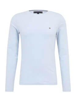 TOMMY HILFIGER Shirt STRETCH SLIM FIT LONG SLEEVE hellblau/blau (breezy blau)
