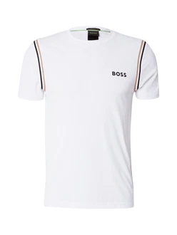 BOSS Sportshirt 'TOC' beige/schwarz/weiß