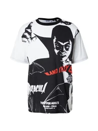 T-Shirt 'DRACULA' rot / schwarz / wei