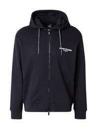 Sweatjacke navy / wei
