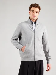 TOMMY HILFIGER Sweatjacke 'ESSENTIAL' graumeliert