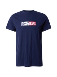 T-Shirt navy / weinrot / wei