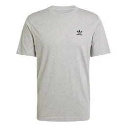 T-Shirt 'Trefoil Essentials' graumeliert / schwarz