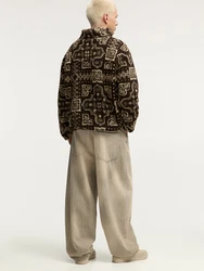 Pull&Bear Jacke beige/dunkelbraun