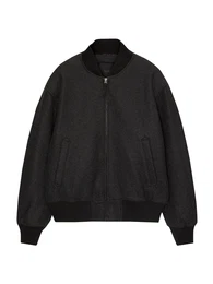 Jacke schwarz / schwarzmeliert