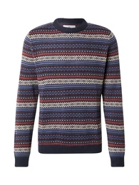 Pullover blau / nachtblau / karminrot / wei