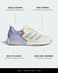 ADIDAS PERFORMANCE Sportschuh 'Dropset 3' braun/grau/helllila/weiß