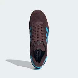 ADIDAS ORIGINALS Sneaker 'Gazelle' azur/dunkelbraun/gold