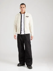 NAPAPIJRI Fleecejacke Tynik ecru/blutrot/schwarz