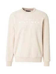 TOMMY HILFIGER Sweatshirt hellbeige/weiß