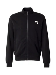 Sweatjacke beige / schwarz / wei