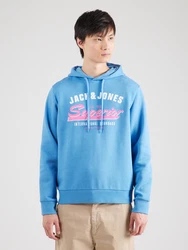 JACK & JONES Sweatshirt hellblau/pink/weiß