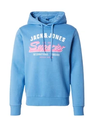 Sweatshirt hellblau / pink / wei